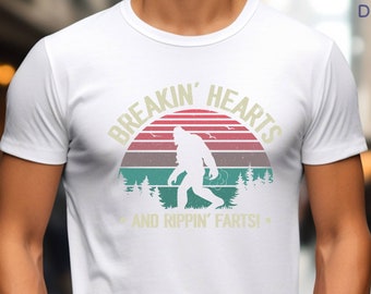 Romper corazones y rasgar pedos camiseta, camisa de pie grande, camisa de amante de la naturaleza, camisa de camping, camisa de senderismo, camisas de aventura, camisa de humor