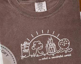 Embroidery Disney World Shirt, Comfort Colors Tee, Disneyland Tshirt, Disney Vacation Tee, Wonderful World Shirt, Epcot Tshirt, Disney Gift