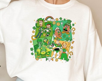 Toy Story Saint Patrick's Day Sweatshirt, Toy Story Characters Shirt, Disney Shirt, St. Patrick's Day Shirt, Happy Saint Patrick's Day Shirt