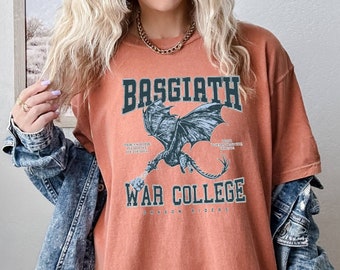 Basgiath War College Shirt, Comfort Colors Shirt, Fourth Wing Shirt, Dragon Rider, Violet Sorrengail For Reader, Fantasy Bookish,Empyrean