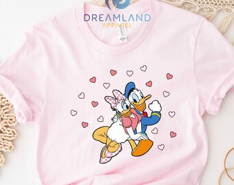 Disney Donald Duck And Daisy Duck Valentines Day Shirt, Disney Couple Shirt, Disney Family Vacation Shirt, Couple Valentines Tee, Disneyland