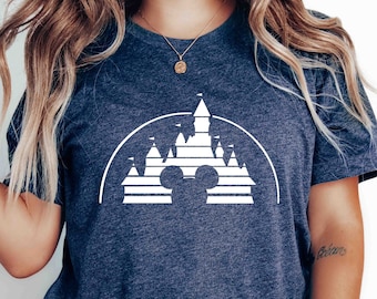 Disney Castle Mickey Head Shirt, Disney Vacation Tee, Disney Trip Shirt, Disney Family Shirt, Family Vacation Shirt,Disney Mickey Sweatshirt
