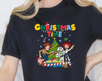 Comfort Color Shirt, Christmas Toy Story Tee, Sheriff Woody Shirt, Jessie Shirt, Buzz Lightyear Tee, Christmas Womens Gift, Xmas Time Shirt