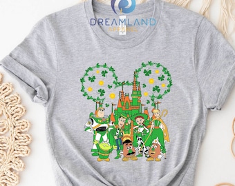 Toy Story St Patrick's Day Shirt, Toy Story Character Tee, Saint Patrick's Day Irish Shamrock Tee, Disneyland Holiday Family 2024 Sweatshirt