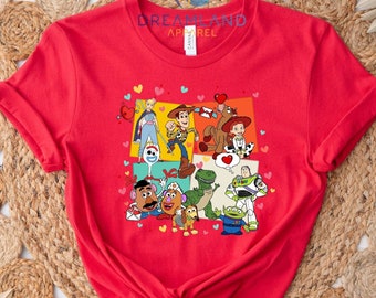 Valentine Toy Story Shirt, Valentine Disney Characters Shirt, Valentine's Day Shirt, Disney Shirt, Happy Valentine Tee, Gift For Her