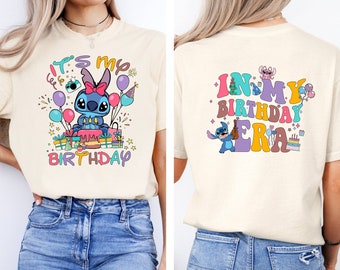 It's My Birthday T-shirt, Stitch Shirt, Disney Shirt, Comfort Colors, Birthday Girl Shirt, Stitch and Angel, Disney Birthday Tee