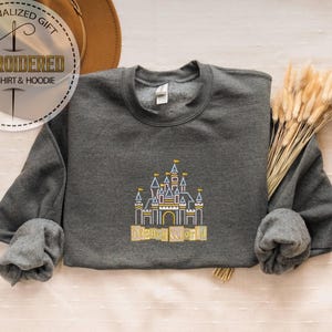 Sudadera bordada de Disney World, Sudadera con capucha bordada del Castillo de Disney, Sudadera bordada para niños de Disney Travel, Sudadera con capucha de Magic Kingdom imagen 9