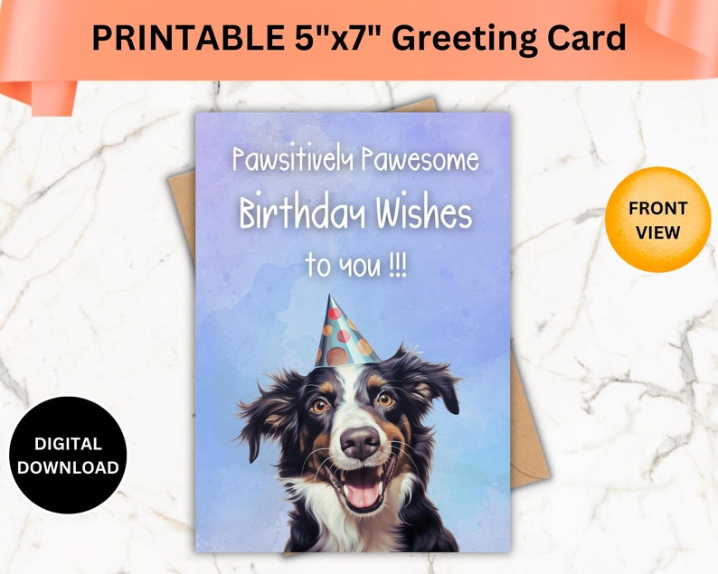 Printable Dog Birthday Card Printable Birthday Card Funny - Etsy