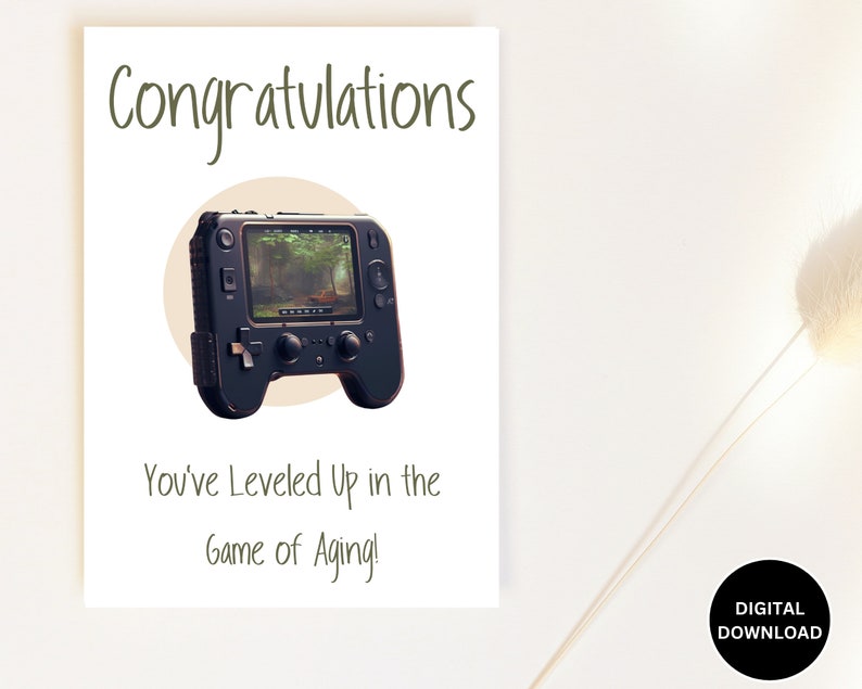 Video Game Birthday Card Printable, Printable Gamer Birthday Card, for ...