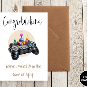 Video Game Birthday Card Printable, Printable Gamer Birthday Card, for ...