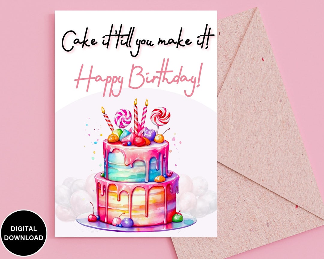 Printable Funny Birthday Card, Funny Birthday Card Print, Funny Card ...