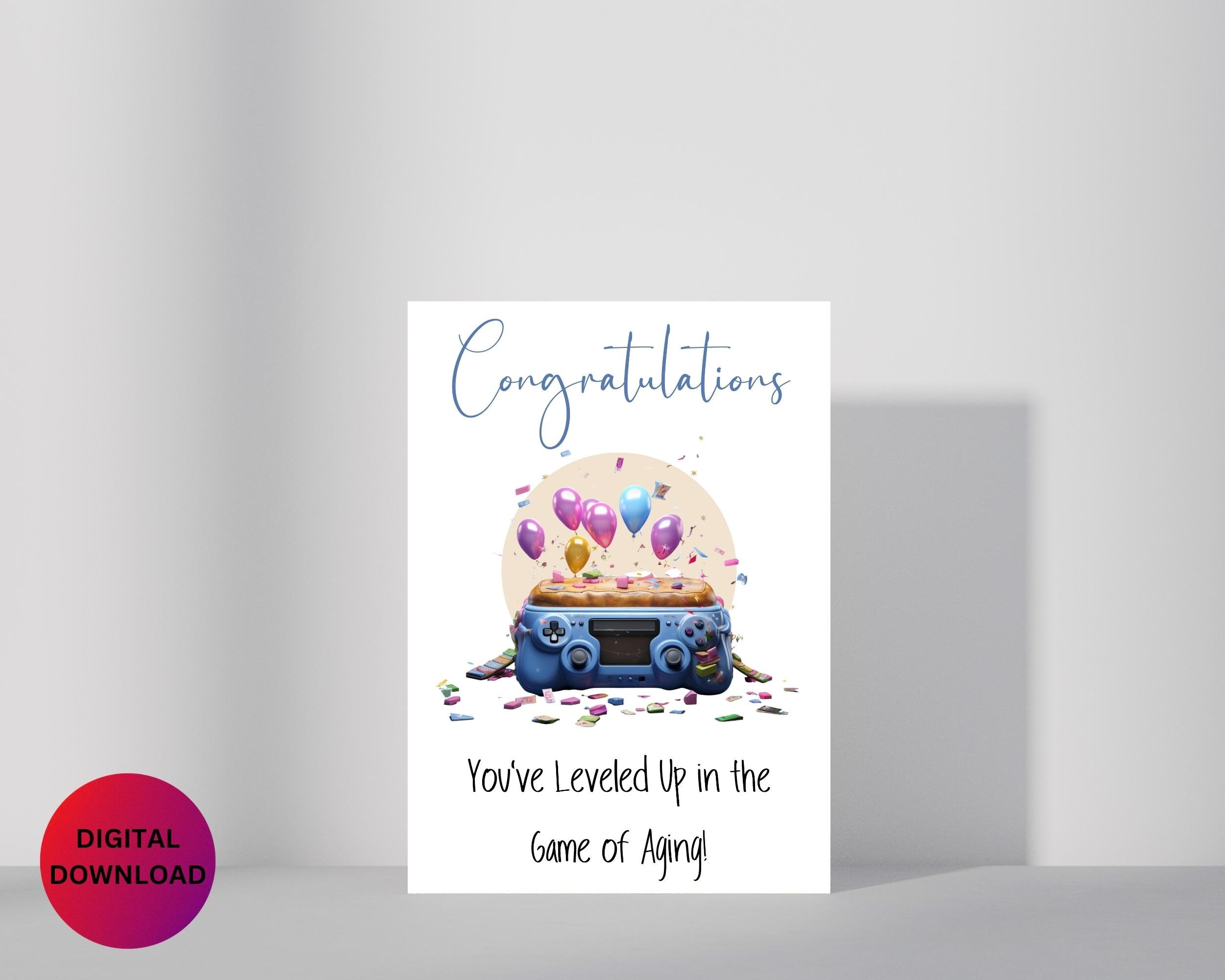 Video Game Birthday Card Printable, Printable Gamer Birthday Card, for ...
