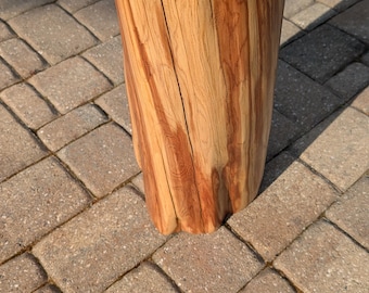 Red Cedar Stump Side Table: Rustic Live Edge Plant Stand