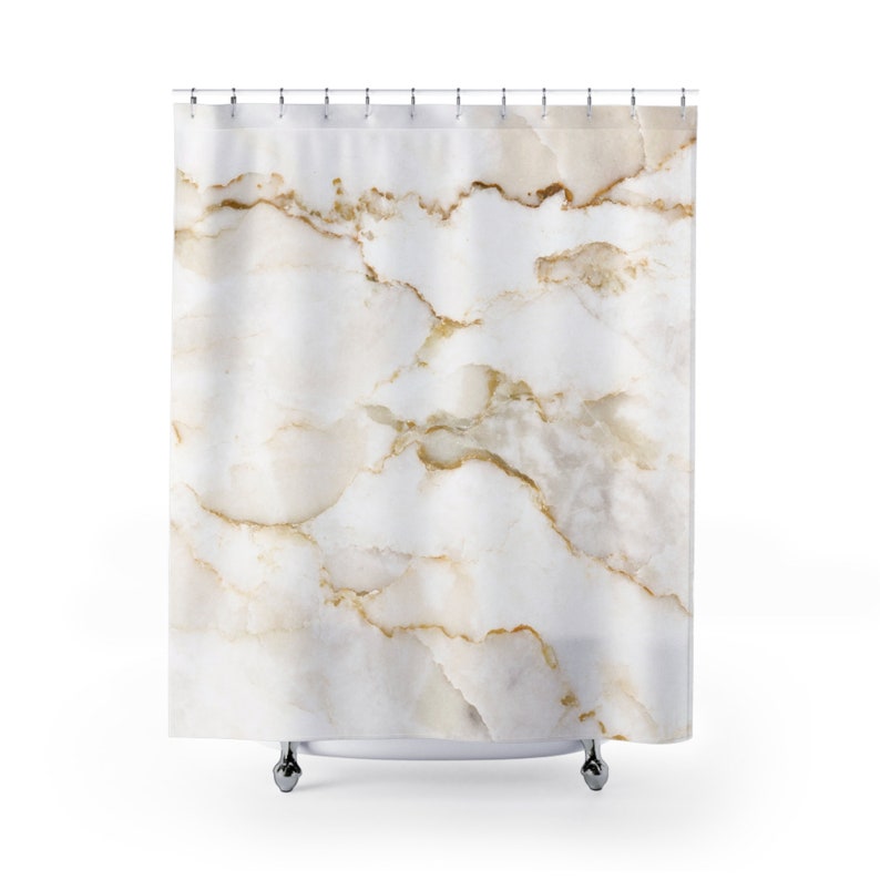 Gold Marble Shower Curtains Etsy