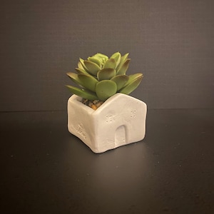 Faux Succulent House Planter