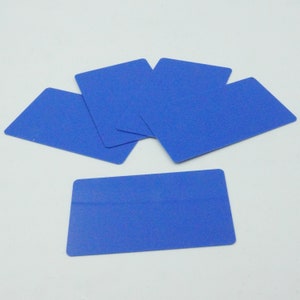 Lot de 5 cartes de crédit vierges en plastique CR80 de 30 mil, taille standard
