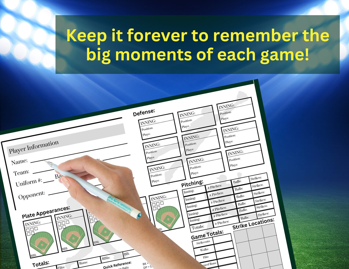 The Ultimate Individual Printable Baseball Scorecard With Instructions