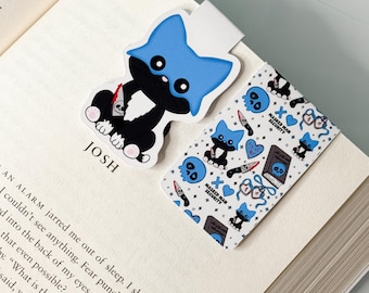 Lights out bookmark book lover bookish gift  bookmark magnetic lights out merch dark romance bookmark cat lover smut merch