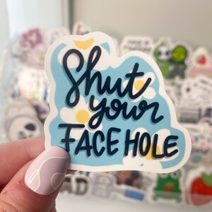 Funny sticker snarky sticker funny gift idea for friends gifts for her cute floral sticker gift idea for coworker