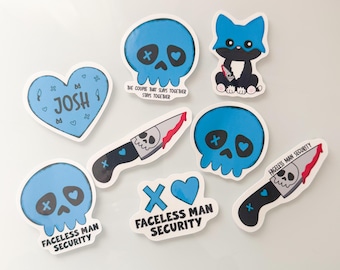Lights out Sticker navessa Allen Sticker Bookish Sticker Dark Romance Sticker Booktok Sticker Faceless Man Sticker Masktok
