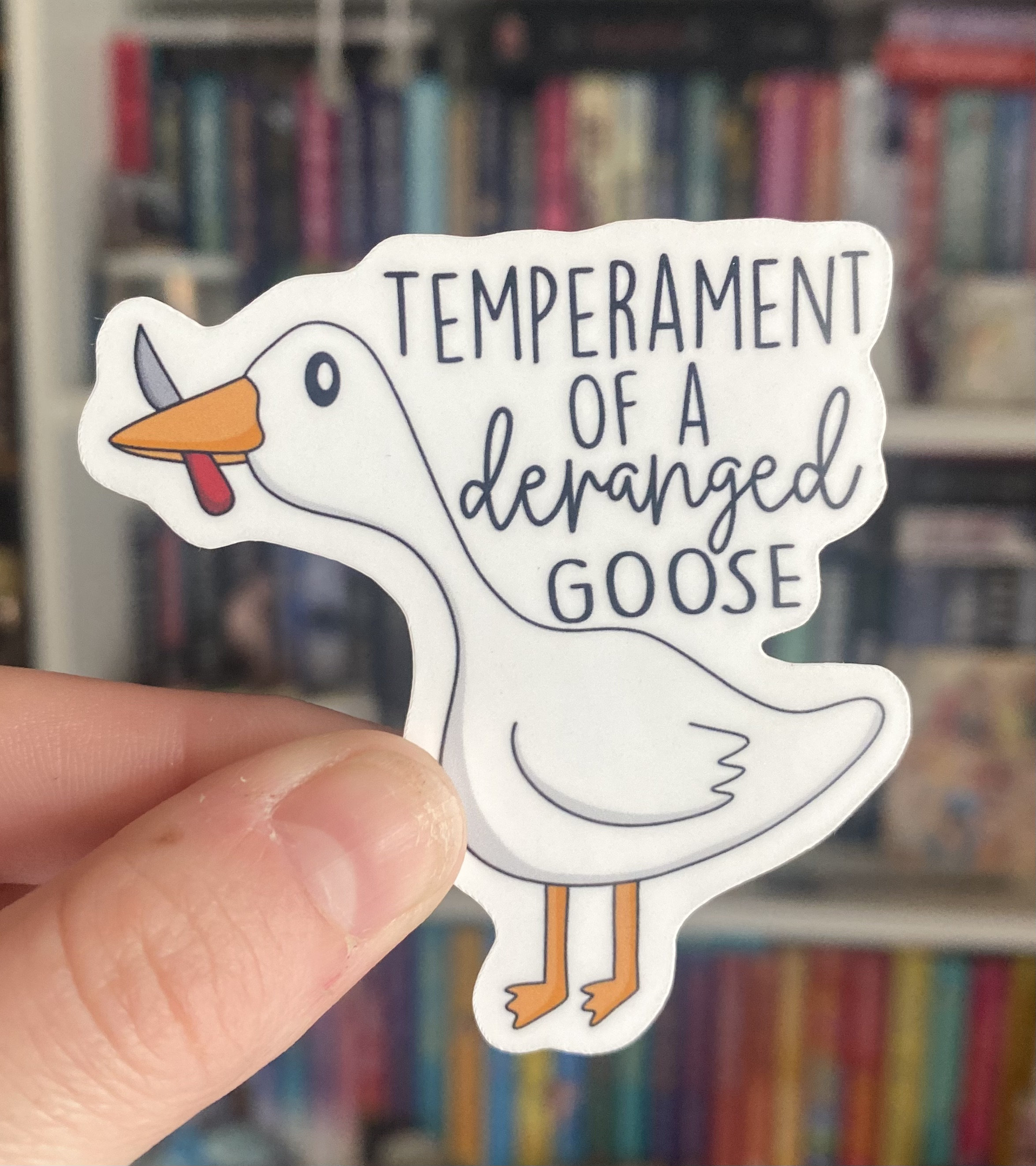 Goose Stickers Angry Goose Sticker Deranged Goose Silly Goose Sticker ...
