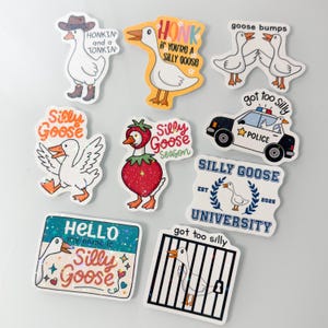 silly goose stickers got too silly stickers honk if you’re a silly goose hello my name is silly goose university