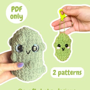 No sew pickle crochet pattern pickle keychain pickle pattern crochet keychain pickle lover gift no sew crochet pickle