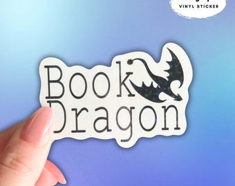 Book dragon sticker Fourth Wing Bookish sticker kindle reader gift