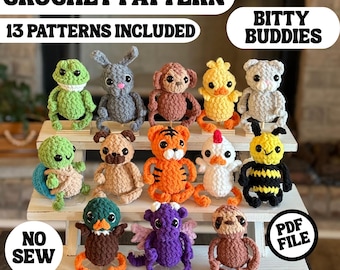 Häkelanleitungen Bundle No Nähanfänger Amigurumi Tiere Plushie häkeln einfach markt make