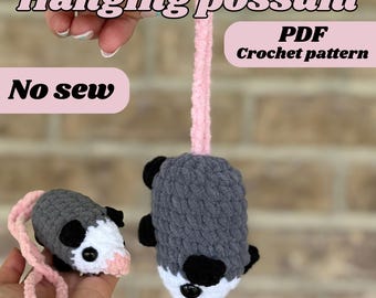 Possum szydełkowy wzór wiszący pos szydełkowy wzór bez szycia pos szydełkowy wzór amigurumi szydełkowy wieszak samochodowy possum