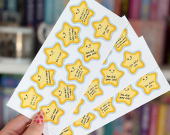 Gold star sticker sheet funny sticker snarky sticker job sticker work sticker coworker planner sticker gift for coworker boss gift idea