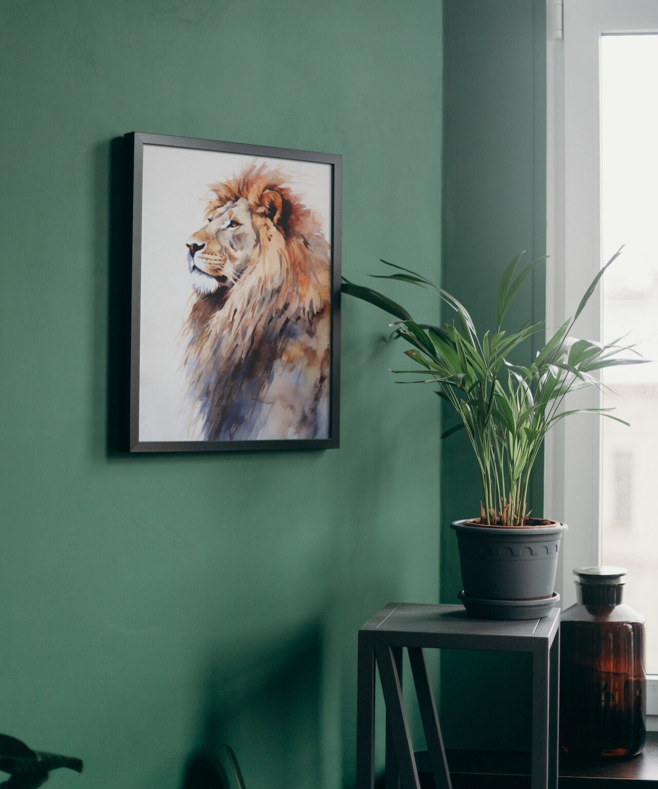 Lion Wall Art for Living Room Lion Painting Impressionist Art Animal ...