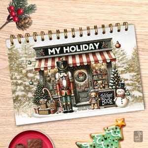 Reusable Sticker Book, Sticker Album for Collectors, Blank Sticker Book, Unused Stickers, Sticker Storage Solution, Vintage Christmas Shop