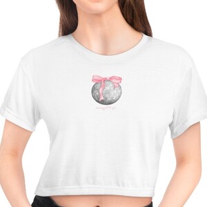 Coquette Mirror Ball Crop T-shirt Girlhood, Disco Ball, Flirty, Girly