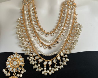 Golden Moti Mala | Pakistani Haar | Golden Pakistani Haar Juwellery