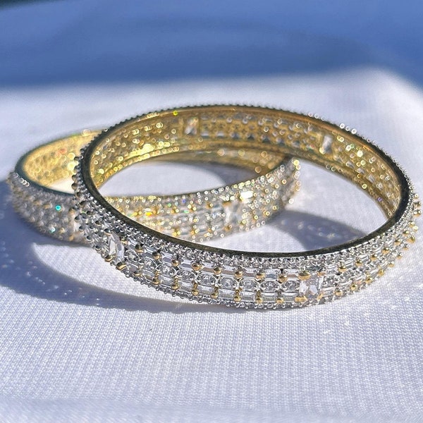 Elegante Handgefertigte Silber und Golden Armbänder Paar-Natural Healing Edelstein Schmuck