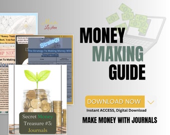 Money Making Guide Journals Edition, Side Hustles, Money Making Ideas, Digital Download, Instant Access, Etsy Bestsellers, Money Tree, Save