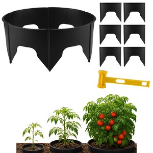 Anillos entrelazados para plantas de jardín, herramienta para retener la humedad del suelo y facilitar el riego profundo.