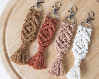 Macramé sleutelhangers