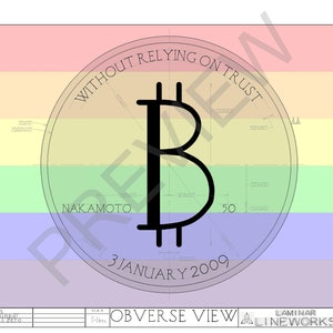 Pride, vintage, ritningstil, bitcoin, affisch, digital nedladdning, utskrivbar, väggkonst, ingenjörspresent, krypto, dekor, ingenjörskonst, teckning