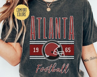 Atlanta Comfort Colors Retro T-Shirt, Vintage Atlanta Unisex Shirt, Cute Atlanta Gift, Women Atlanta Tailgate Shirt, ATL Oversized Tee