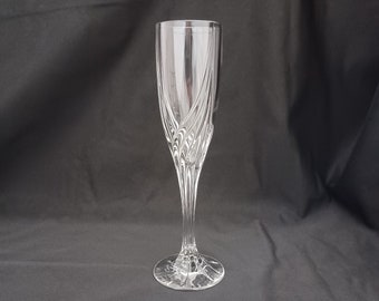 Vintage Champagne Glass - Lenox Debut - Fluted Cut Crystal Glass - Wine Goblet