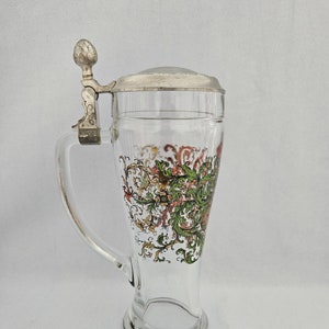 Vintage Beer Stein - BMF N West Germany Goblet - Coat Of Arms - Pewter Lid - German Beer Mug - Tankard