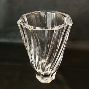 Vintage Orrefors Sweden by Olle Alberius Flower Crystal Vase Residence