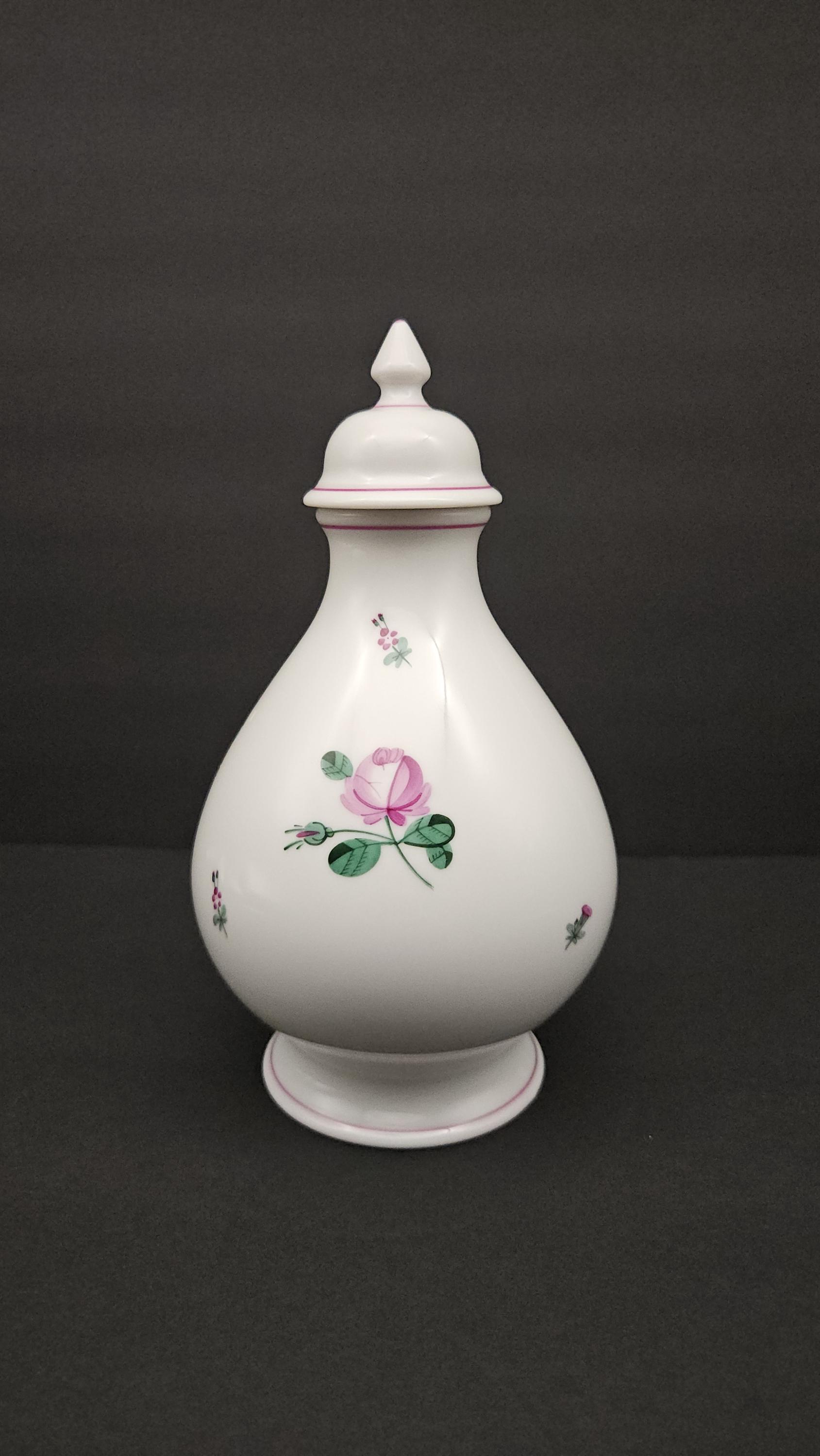 ヴィンテージ 磁器 花瓶 アウガルテン ウィーン - ウィーン風ローズ 