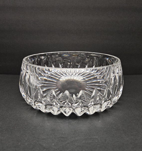 Gorham Crystal Bowl 7" - Althea Collection Cut Crystal Round Bowl - Elegant Home Decor Gift