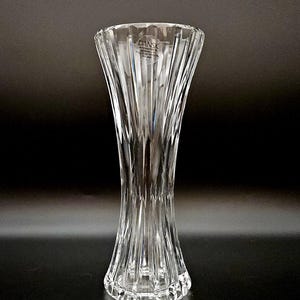 Vintage Cut Crystal Vase - by Dansk Poland - Heavy 8 1/4" Tall Bud Vase - Lead Crystal Vase