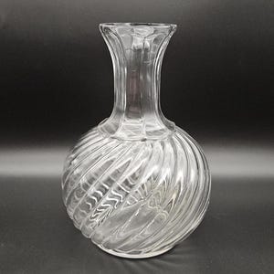 Antike Pressglas Karaffe - Wasserkaraffe - Swirl Design Wasserkrug - Barware - Wein - Bar