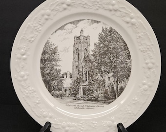Church Collector Plate - Wilmette Parish Methodist Church - By Homer Laughlin - Collectible Dish - Made In USA - Platter - Chicago Illinois