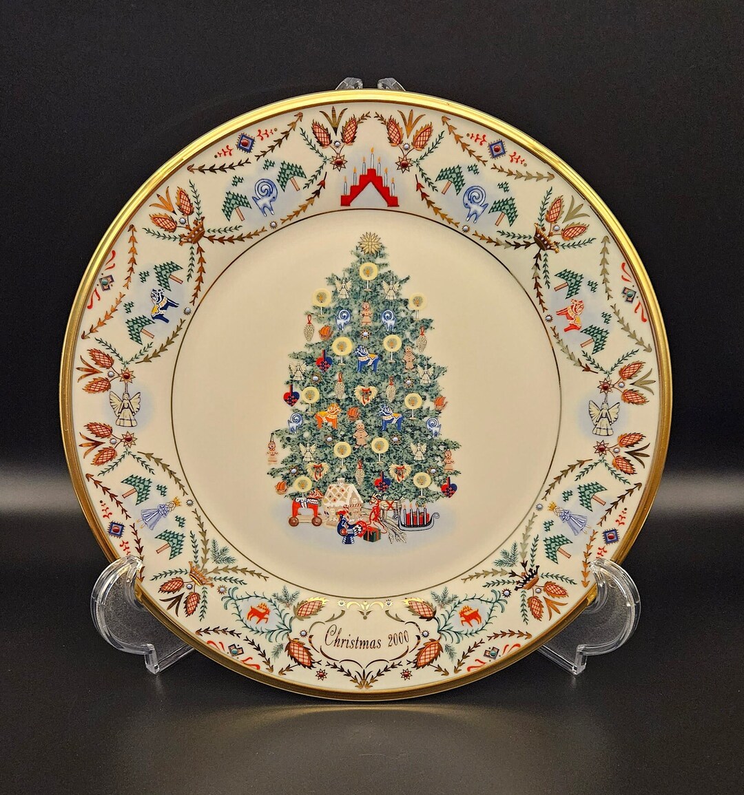 Lenox Christmas Plate sweden 2000 Christmas Etsy